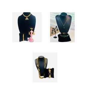 Gold and Black Jewelry Set